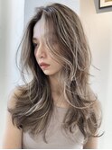 ★デジタルパーマミニウルフチェリーブラウンホワイトグレージュ
