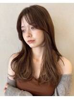時短ワンカールで作る垢抜けロングヘア　（顔まわり小顔カット）