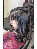 バカラ ヘアー 北花田(BAKARA HAIR)&nbsp;大きめコーンロウでカジュアルハーフアップ☆