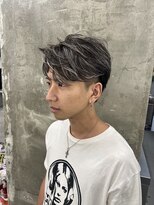 メンズサロン キング 梅田店(Men’s salon K!ng)&nbsp;韓国マッシュセンターパートツーブロックメンズハイライトウルフ
