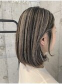 地毛を活かす地毛にハイライト!福岡ハイライト/白髪ぼかし