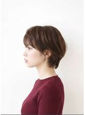 ☆前髪あり耳掛け丸みくびれ大人ショートボブ30代40代50代☆