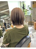 【デザイン白髪ぼかし】ミルクティーハイライト。志木美容室