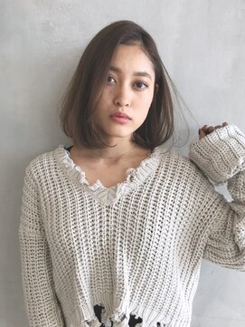 シンヤヘアーズ アルザ通り店(SHINYA HAIRS) ナチュラルロブ とろみグレージュ