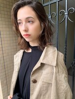 【山田】外国人風柔らかベージュかきあげウェーブ