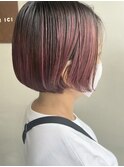 ピンク×ボブ
