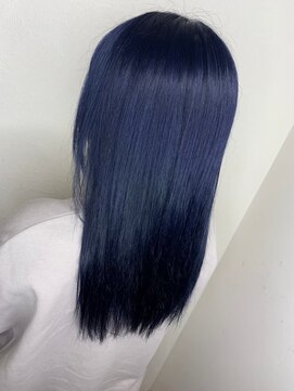 モルニ(MORNI) ブルーカラー_マロンベージュ Aラインボブ かきあげ