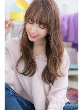 ミック ヘアアンドメイク アップ 駒込店(miq Hair&Make up) アッシュミルクティー大人フェミニンラフニュアンスロングb1