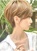 【渡辺】ショートグラデーションカラーペールベージュ