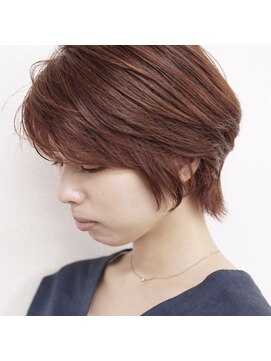 ヘアラボコイル(Hair lab coil) 【HairLab.coil】くびれショート×ピンクベージュ