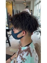 ミオ(Mio) 滋賀、南草津、メンズ美容室、波巻きツイストスパイラルパーマ