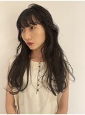 大人艶感暗髪ココアブラウンブリーチなし/地毛風カラー
