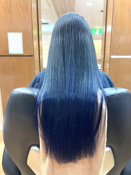 ウカ(UKA) ロング、ジーンズブルー♪