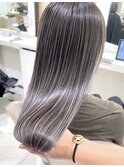 グレーハイライトバレイヤージュ