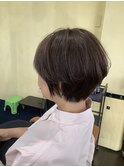 白髪ぼかしでほんのりピンクブラウン