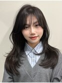 韓国風/レイヤー/小顔/前髪カット/髪質改善/グレージュ/透明感