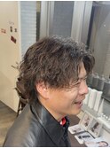 ミニウルフ×縦落ちスパイラルパーマ