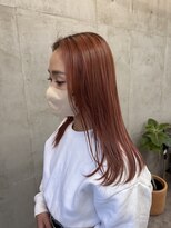 ソルトウォーター(SALT WATER)&nbsp;オレンジ赤カラー　ブリーチあり