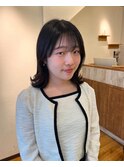 オリーブグレージュ（暗髪）