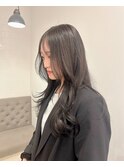 ◎韓国ヘアー顔周りレイヤーおくれ毛ミディアム前髪新潟長岡宮関