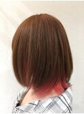 20代30代40代50代大人かわいいロブ☆インナーカラー