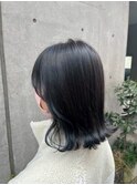 カット＋艶カラー（透明感・暗髪）