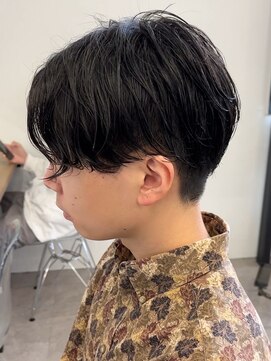 エルマーク 渋谷(L-MARK) 黒髪マッシュナチュラルマッシュメンズヘア韓国ツーブロック