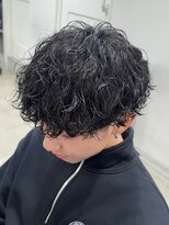 再現性高い波巻きスパイラルパーマ×刈り上げマッシュ