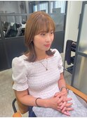 くびれカット8.6くびれヘアアプリコットオレンジ