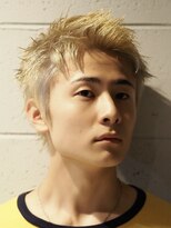 サン(3)&nbsp;スパイキーショート　短髪　金髪　ブリーチ