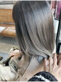 ハイライトカラーブリーチダブルカラー韓国ヘアハッシュカット