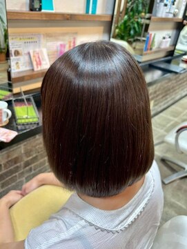 スタジオノブ(Studio nob) 【髪質改善】縮毛矯正ココナッツストレート/ツヤ黒髪