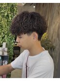 波巻きスパイラルパーママッシュショート無造作パーマ刈り上げ