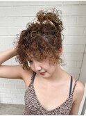 ハードパーマカーリーヘアスパイラルパーマ顔周りパーマ