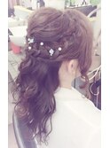 ハーフアップ ヘアーセット