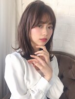 エマエコル(Emma ecole)&nbsp;Emma ecole 韓国風バング×透け感グレージュby.竹内