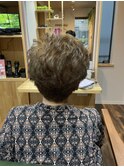 明るめ白髪ぼかし