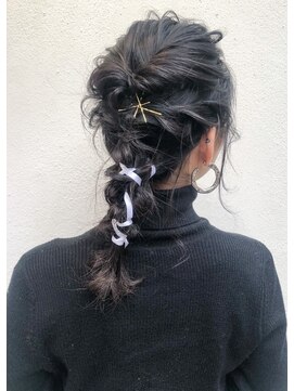 フロート 小阪店(float) アレンジ_マロンベージュ Aラインボブ かきあげ