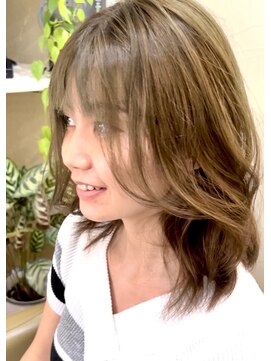 ヘアカフェ コトノハ(hair cafe Kotonoha) 【コトノハ】レイヤーミディ大人巻き抜け感ヘアヘアアンニュイグ