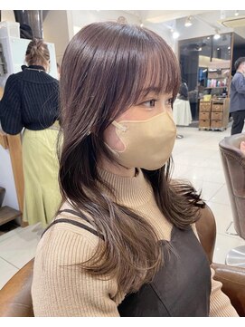ネオリーブアイム 横浜西口店(Neolive aim) 韓国セミロング　顔まわりレイヤー＊