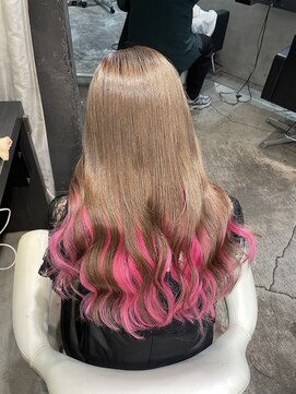 ランズ(LANDS) シールエクステでインナーカラー「渋谷/韓国/ブリーチ」