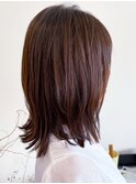 20代30代40代髪質改善ダークブラウン透明感くびれロブヘアー