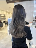 グレージュ×シャドールーツ×バレイヤージュ