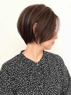 ネイロ バイ ジルブラン 葛西(NeiRo by JIL BLAN) ハイライト白髪ぼかしダブルカラーインナーカラーショートボブ