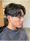 センターパートニュアンスパーマ韓国カルマパーマコンマヘア