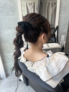 アンダーバーホワイト 栄店(_WHITE) 編みおろしポニーテール