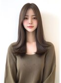ロングヘア　前髪なし　韓国［＃渋谷駅＃韓国＃髪質改善］