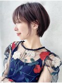 say.黒髪ボブルフネビージュ小顔ワンレンラベンダーアッシュ韓国