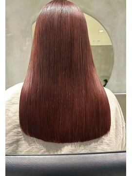 ハウ 心斎橋(how) チェリーレッド暖色カラーボルドーワインレッド春カラー