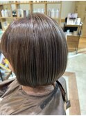 グレージュ×ボブ